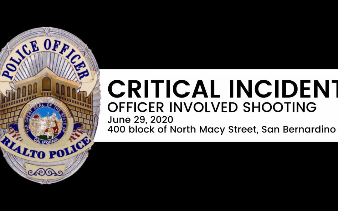 Officer Involved Shooting – June 29, 2019