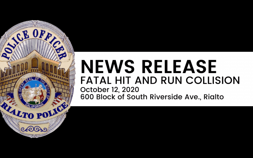 Fatal Hit and Run Collision, Vehicle vs. Pedestrian