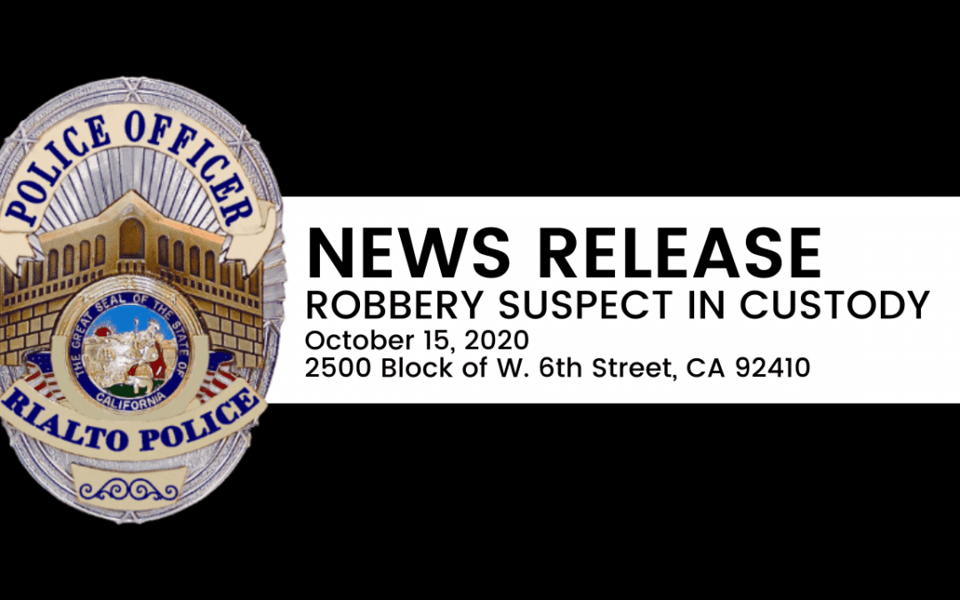 Robbery Suspect In Custody