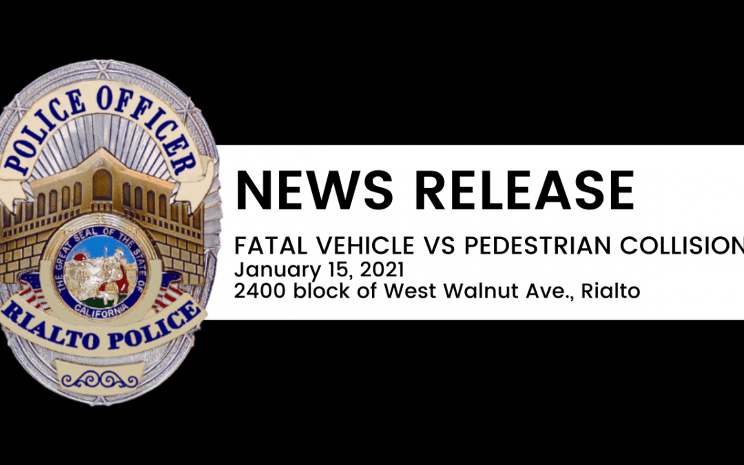 Fatal Vehicle vs Pedestrian Collision